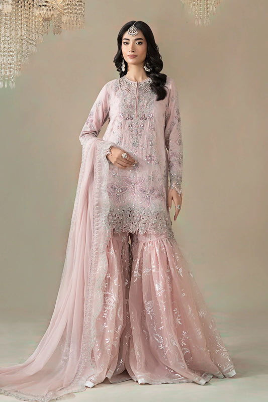 Maria B Embroidered Raw Silk WF-09-05-Nude Pink