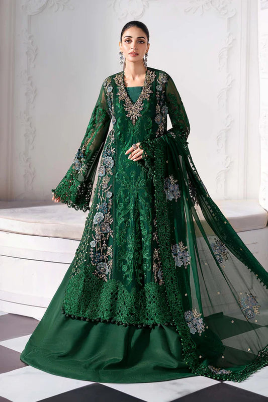 MARIA. B UNSTITCHED MBROIDERED BD-3008- Emerald Green