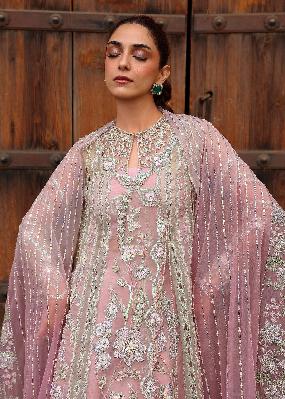 Crimson Tilsam D4 | Jhilmil Wedding Collection 2026 | Luxury Embroidered Organza Dress