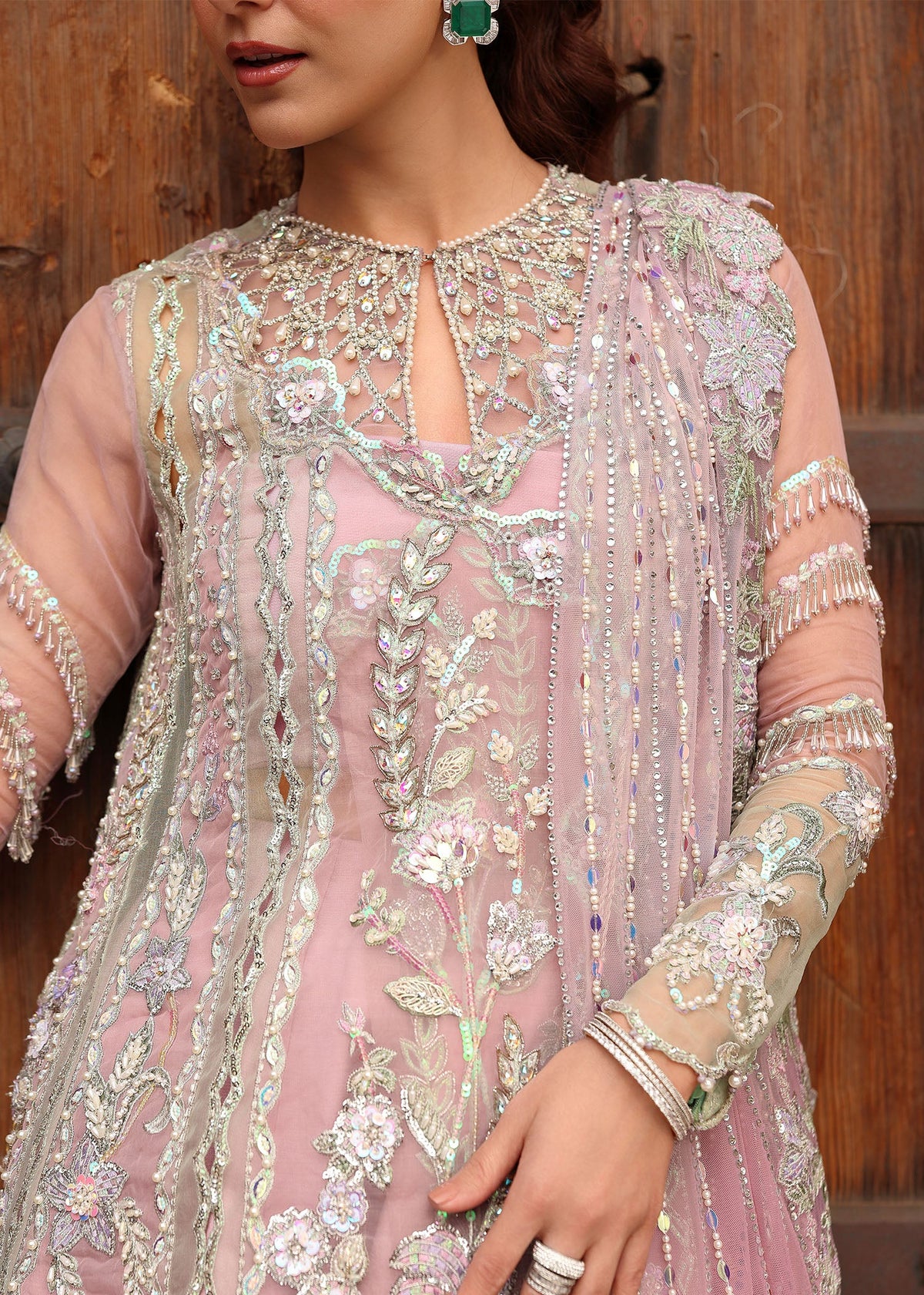 Crimson Tilsam D4 | Jhilmil Wedding Collection 2026 | Luxury Embroidered Organza Dress
