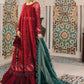 Maria B Embroidered Luxury Chiffon Reddish Mahroon D2