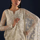 Baroque 4448 | Luxury White Embroidered Net Dress | Pakistani Formal Wear