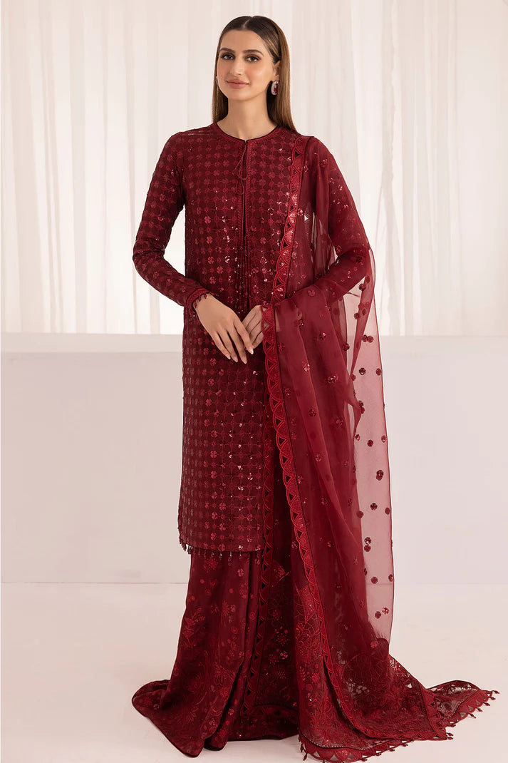 Jazmin Unstitched Formals Embroidered Raw Silk Ur-7009