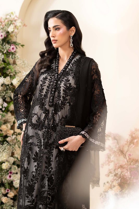 Maria B Embroidered Chiffon MCS-26-101-Black