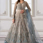 MARIA. B UNSTITCHED MBROIDERED BD-3002- Coffee To Aqua