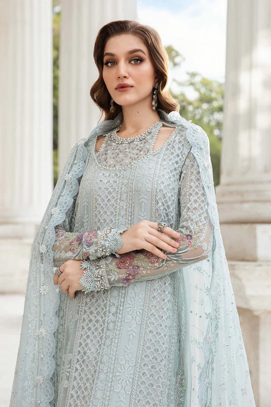 MARIA B D3 Ice Blue CHIFFON COLLECTION