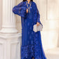 Maria B Embroidered Chiffon MPC-25-103-Cobalt Blue