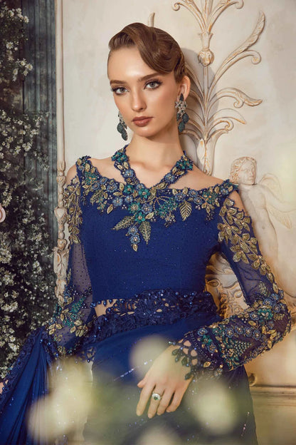 MARIA. B UNSTITCHED MBROIDERED Cobalt Blue BD-2704