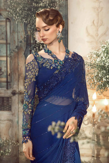 MARIA. B UNSTITCHED MBROIDERED Cobalt Blue BD-2704