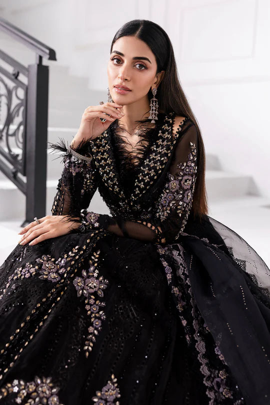 MARIA. B UNSTITCHED MBROIDERED BD-3004-Black