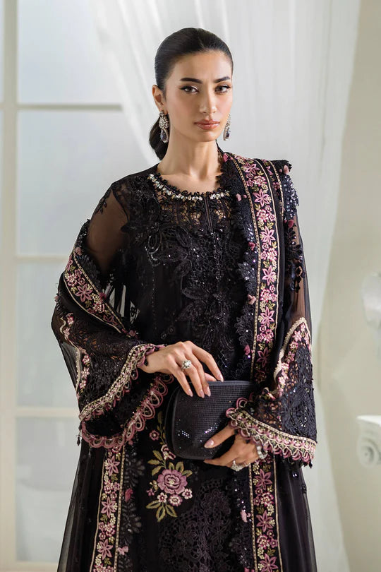 Maria B Embroidered Chiffon MPC-25-104-Black