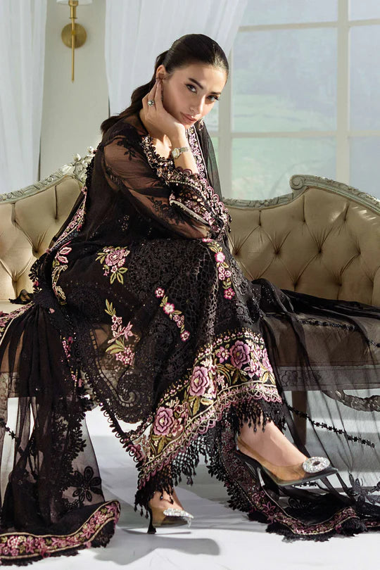 Maria B Embroidered Chiffon MPC-25-104-Black