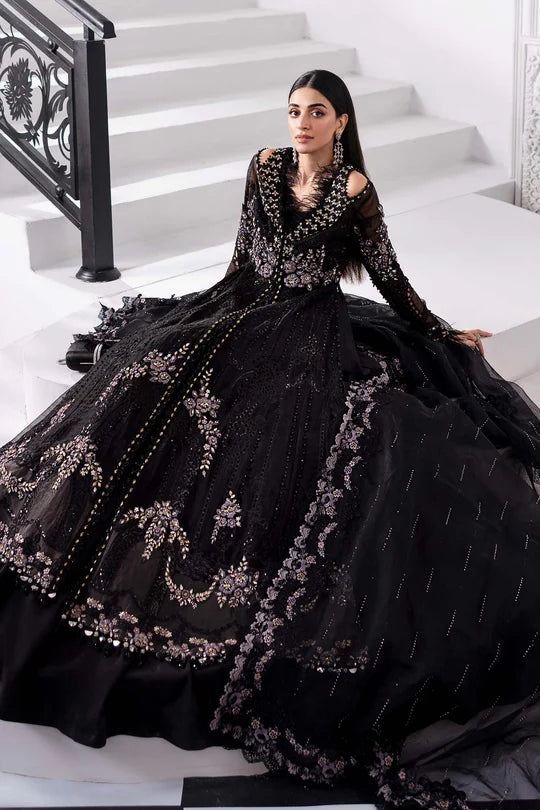 MARIA. B UNSTITCHED MBROIDERED BD-3004-Black
