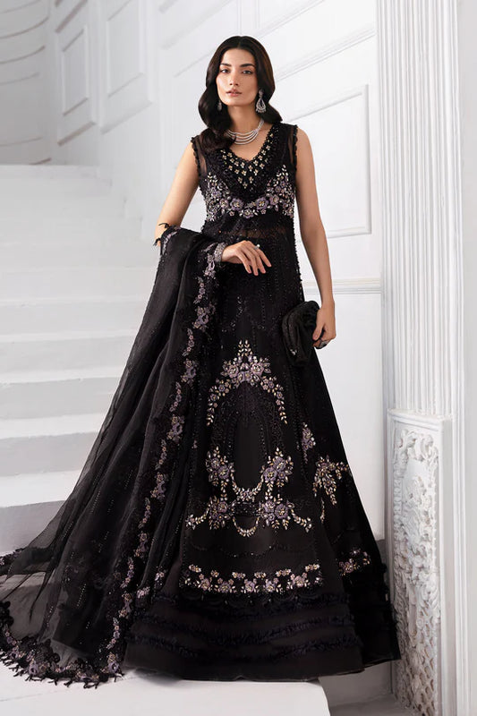MARIA. B UNSTITCHED MBROIDERED BD-3004-Black