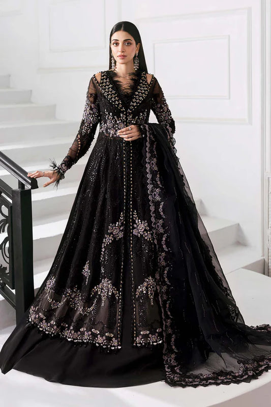 MARIA. B UNSTITCHED MBROIDERED BD-3004-Black