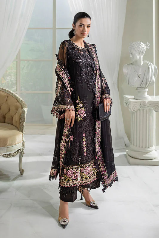 Maria B Embroidered Chiffon MPC-25-104-Black