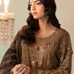 Maria B Embroidered Raw Silk WF-09-04-Brown