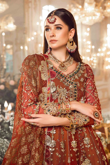 MARIA. B UNSTITCHED MBROIDERED Maroon BD-2705