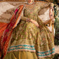 MARIA. B UNSTITCHED MBROIDERED BD-2906- olive Green