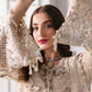 MARIA. B UNSTITCHED MBROIDERED BD-3007-Off white
