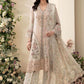 Maria B Embroidered Chiffon MPC-26-107-Ivory Beige