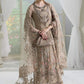 Maria B Embroidered Chiffon MPC-25-107-Biege