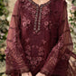 Maria B Embroidered Chiffon MPC-26-108-Burgundy