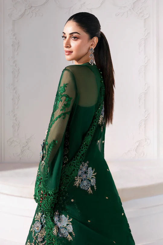 MARIA. B UNSTITCHED MBROIDERED BD-3008- Emerald Green