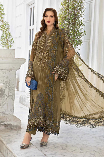 MARIA B D8 MEHNDI CHIFFON COLLECTION