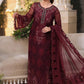 Maria B Embroidered Chiffon MPC-26-108-Burgundy
