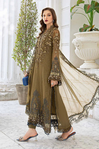 MARIA B D8 MEHNDI CHIFFON COLLECTION