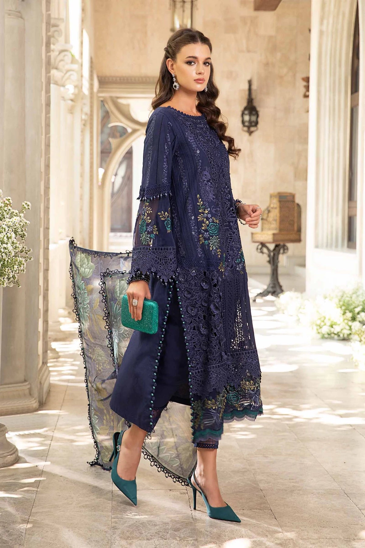 Maria B 3 Piece - Unstitched Suit | EID LAWN-24-09