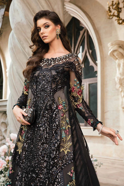 MARIA. B UNSTITCHED MBROIDERED BLACK BD-2802