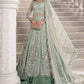MARIA. B UNSTITCHED MBROIDERED BD-2803-Aqua
