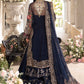 MARIA. B UNSTITCHED Embroidered | BD-2808 | Navy Blue