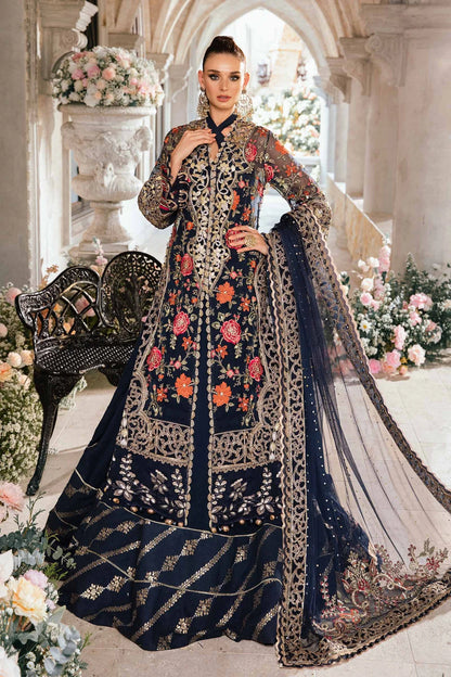 MARIA. B UNSTITCHED Embroidered | BD-2808 | Navy Blue