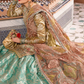 Maria.B MBROIDERED – Salmon and Leaf Green (BD-2503)