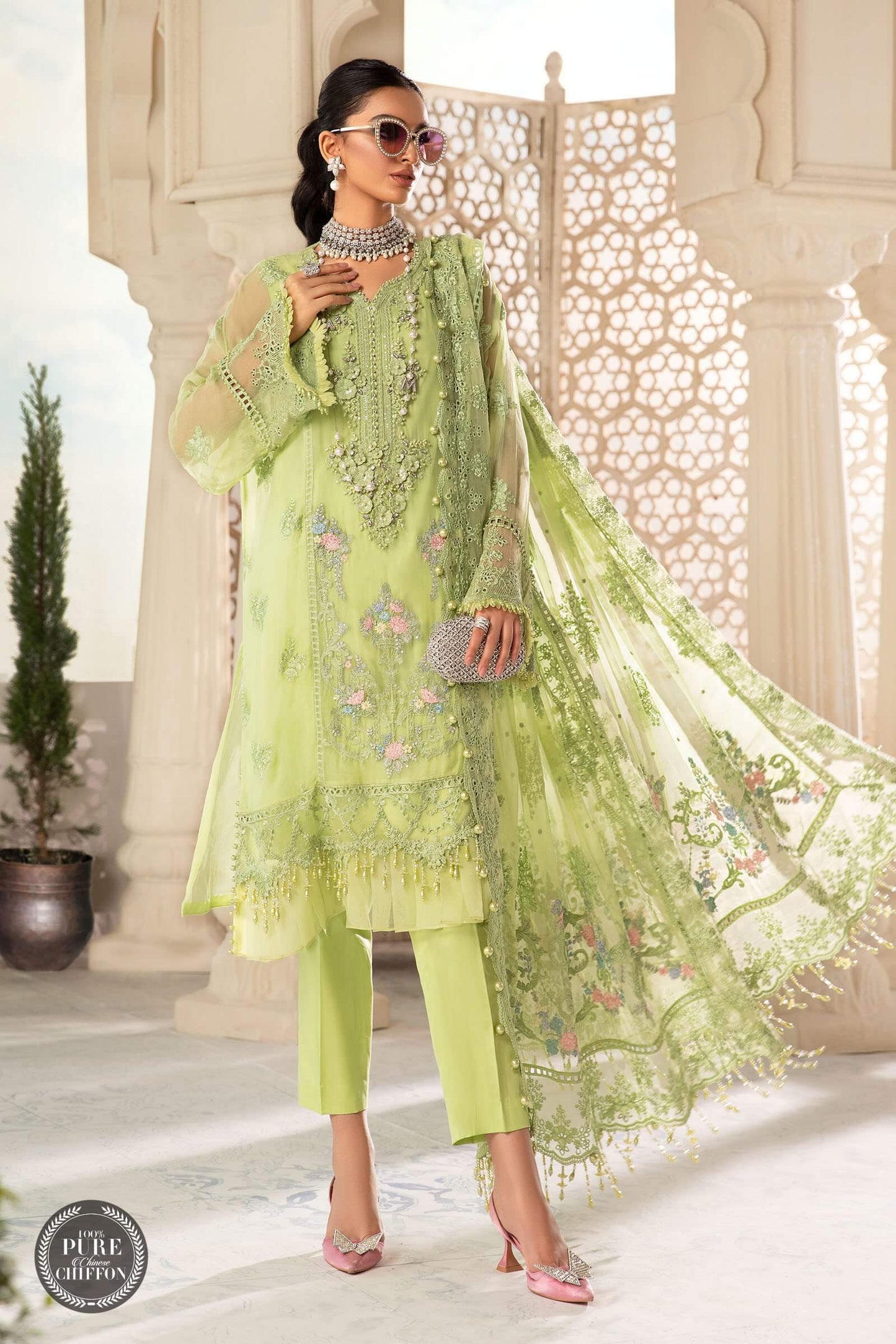 MariaB – Chiffon – MPC-22-207-Lime Green