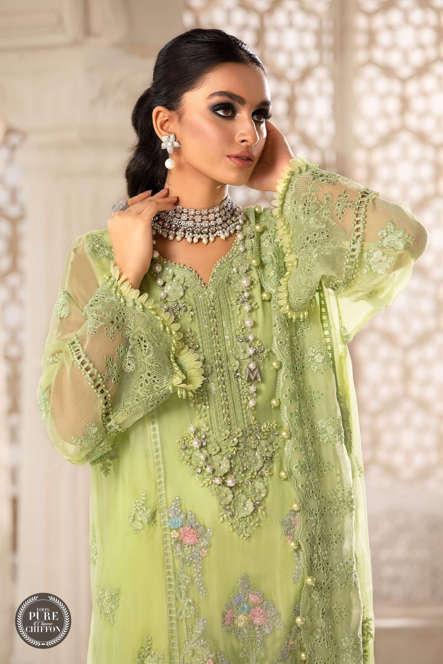 MariaB – Chiffon – MPC-22-207-Lime Green