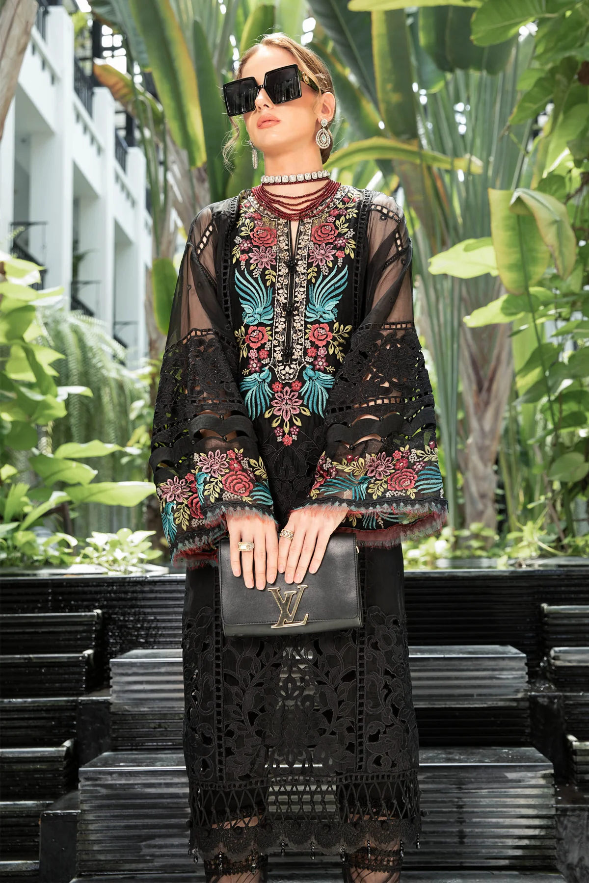 Maria B Unstitched Eid Lawn Collection EL-23-04-Black