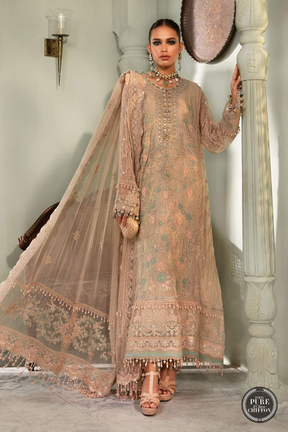 Maria B – Chiffon – MPC-22-206-Nude Pink