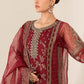 MARIA. B Embroidered Organza SF-PF25-08-Maroon