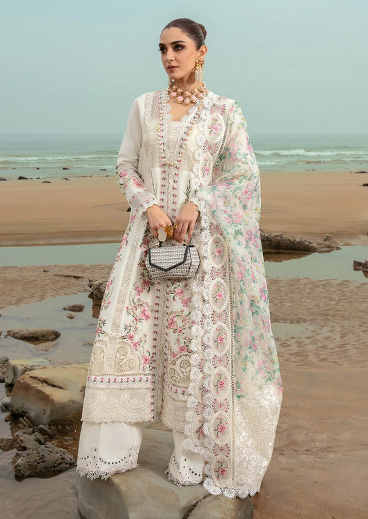 Saira Shakira by Crimson Luxury Lawn24 D4B Dove's Song - Cloud